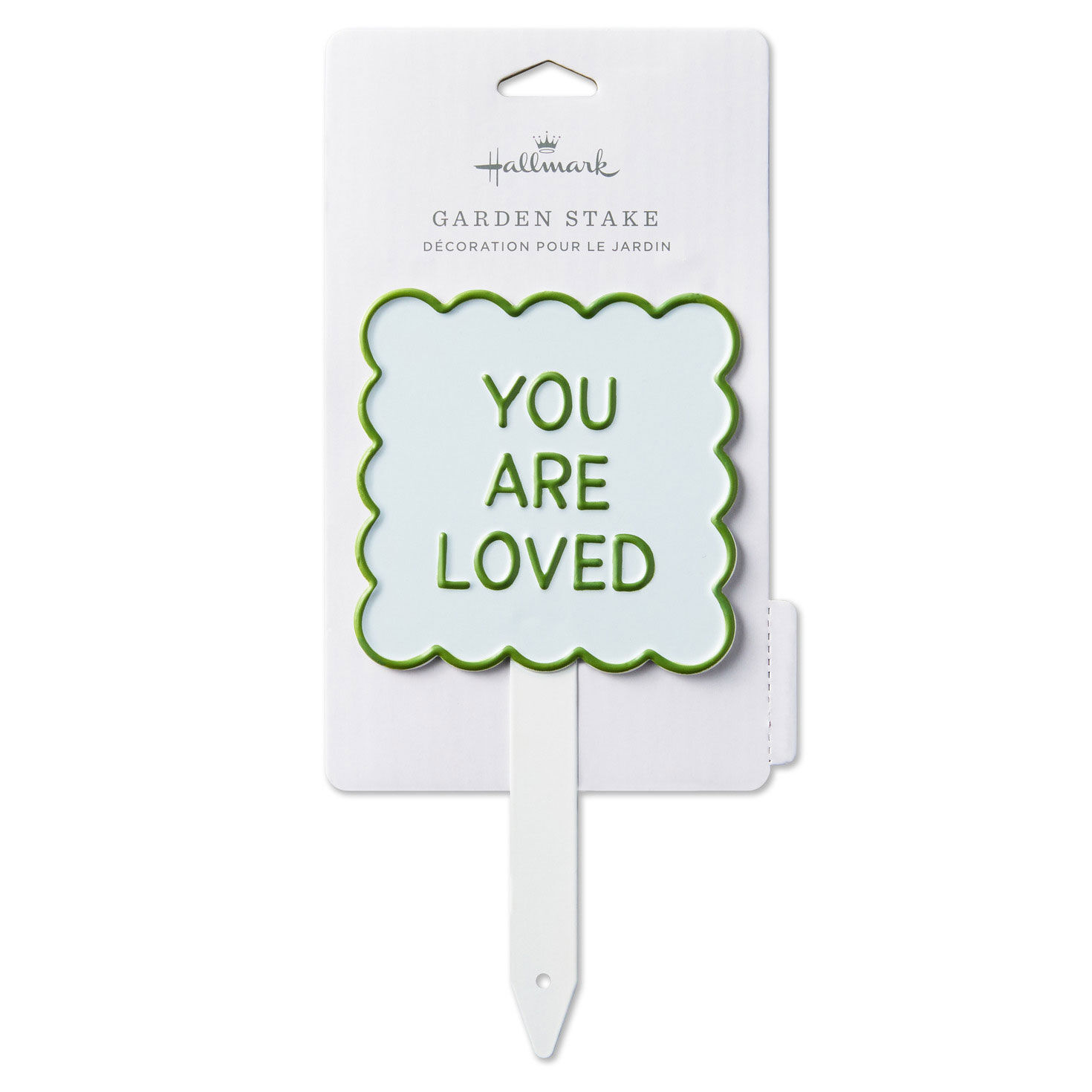 Scallop-Edge Green and White Garden Stake package image number 4