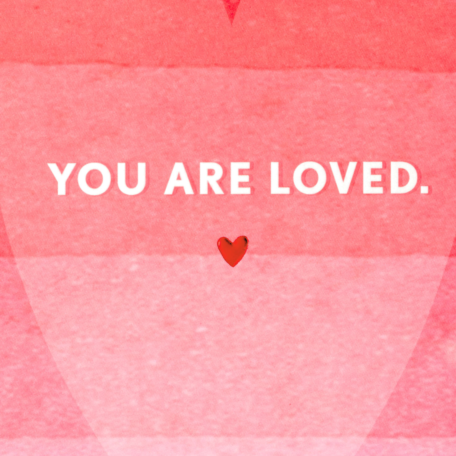 Red Ombr&eacute; Stripes and Hearts Friendship Card Sentiment image number 2