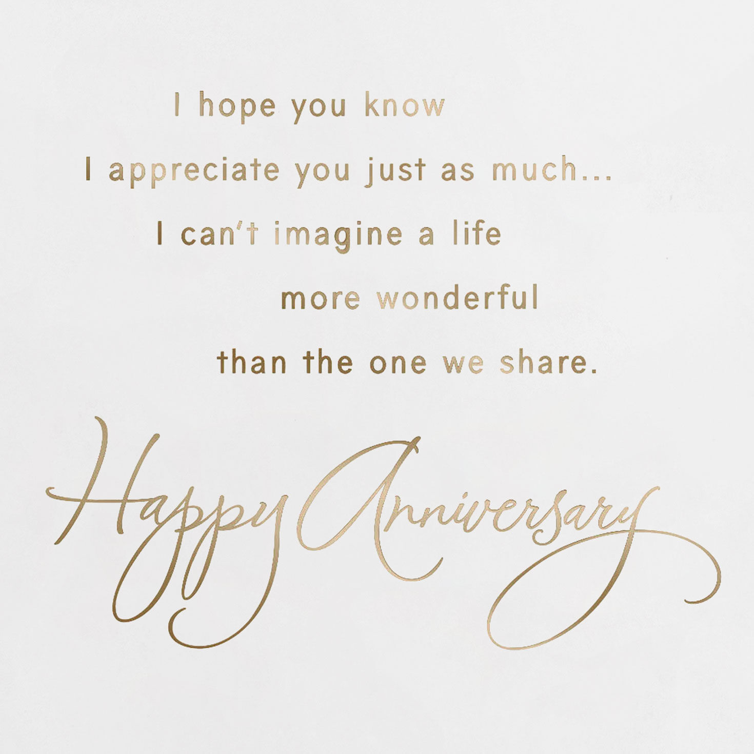 Blue and Gold Leaves Anniversary Card for Husband sentiment image number 3