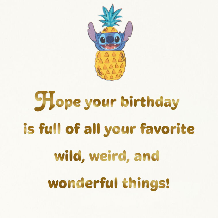 Disney Lilo & Stitch Best Day Ever Kids Birthday Card Sentiment image number 2