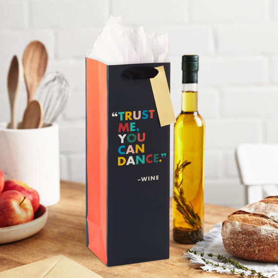 13" You Can Dance Quote Wine Gift Bag, , large image number 2