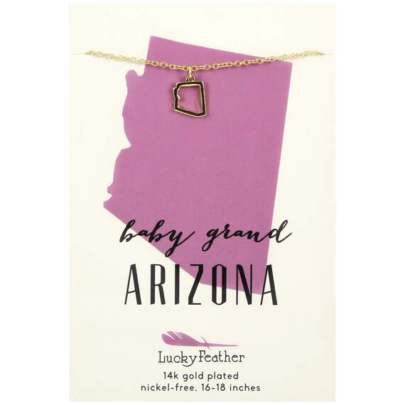 State of Arizona Necklace in 14k Yellow Gold-Plate, , large image number 1