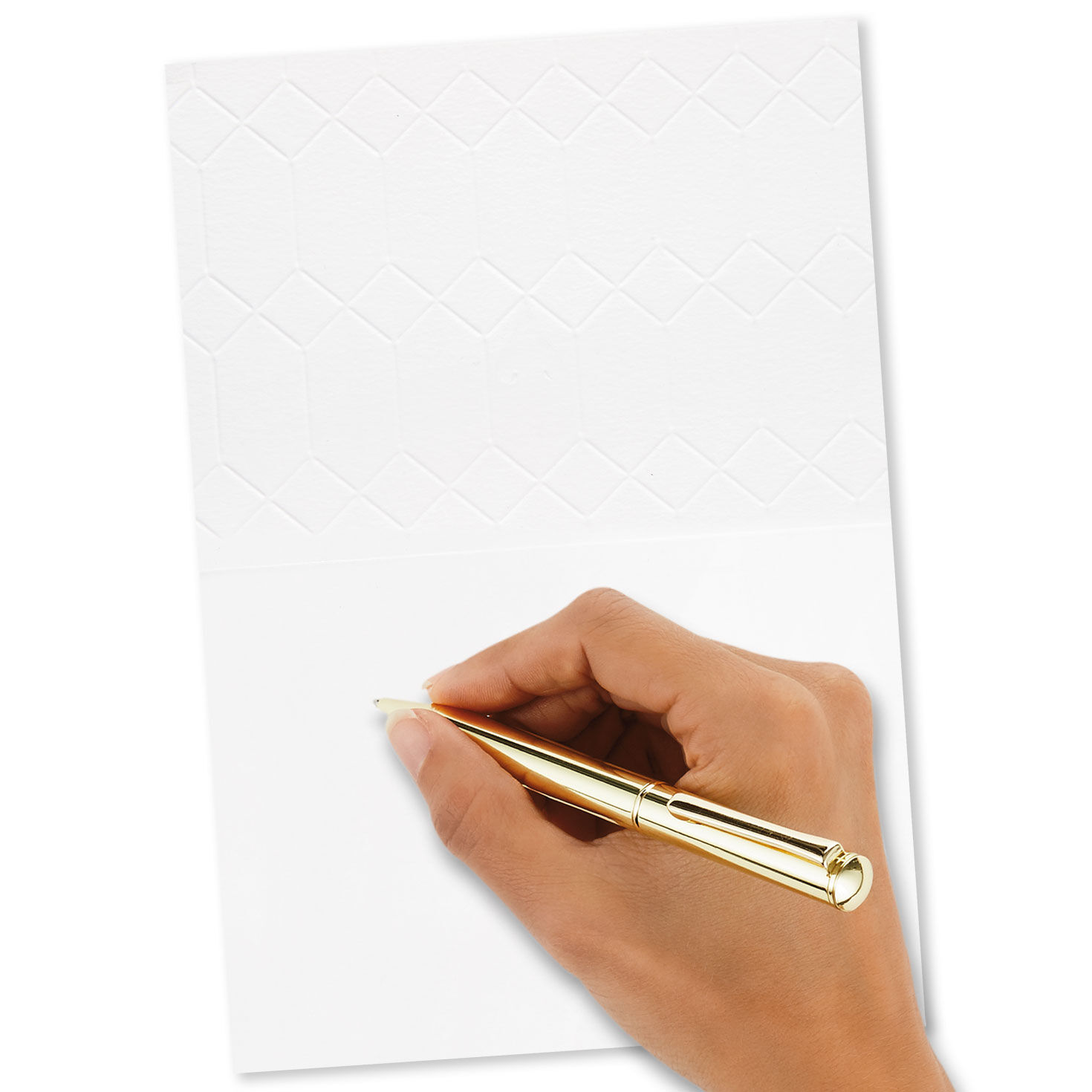 Gold Butterfly on Pink Blank Note Cards signing card image number 3