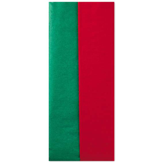 Solid Hunter Green and Scarlet Red 2-Pack Tissue Paper, 8 sheets