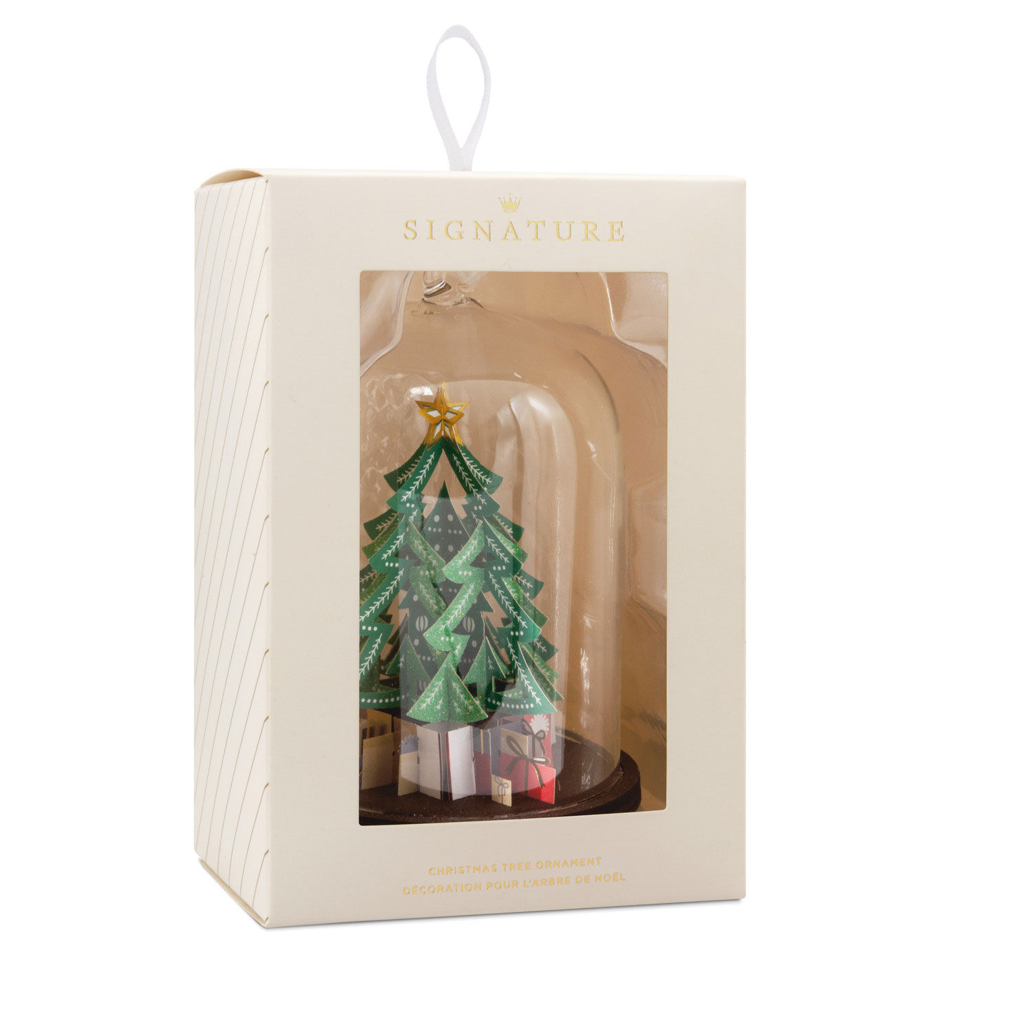 Christmas Tree Glass Cloche Christmas Ornament  image number 5