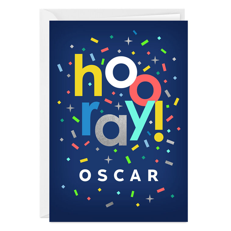 Personalized Hooray Celebration Card
