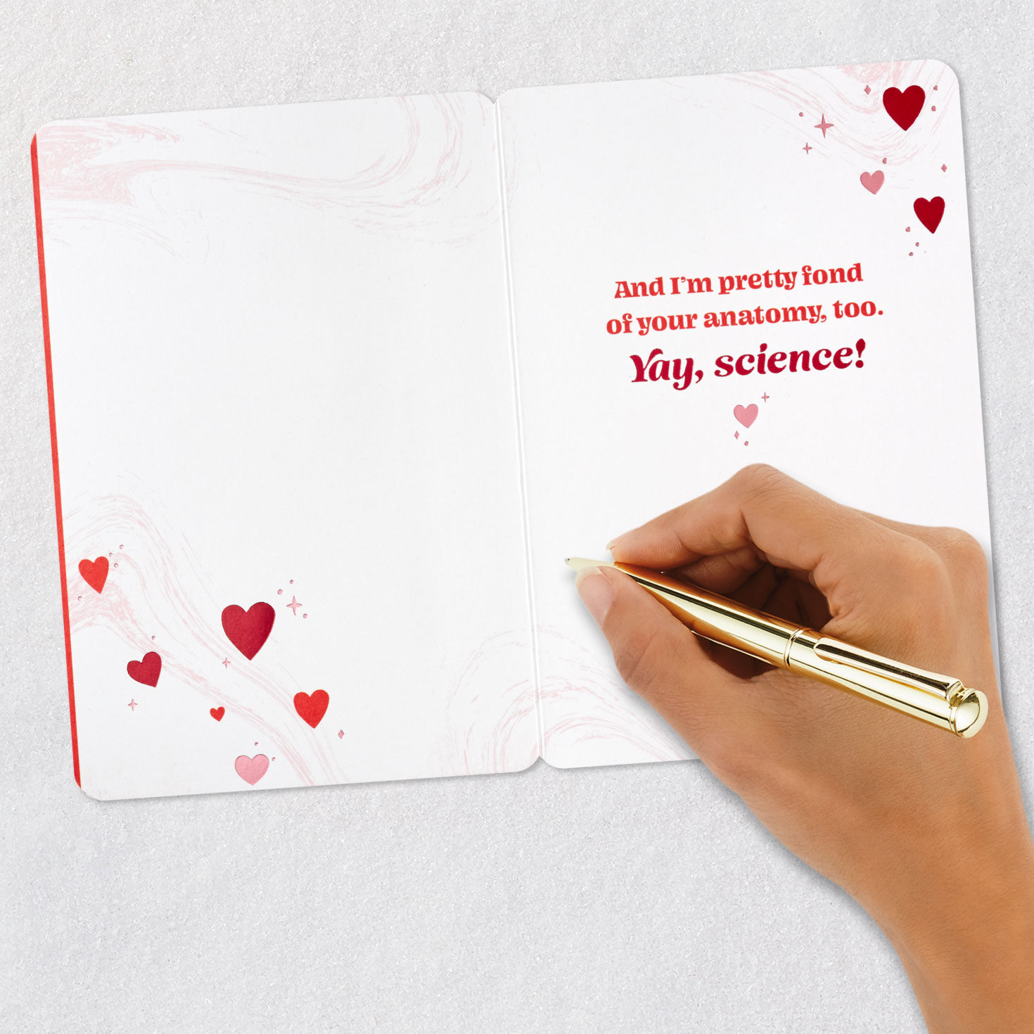 Love Our Chemistry Hearts in Beaker Wife Love Card signing card image number 6