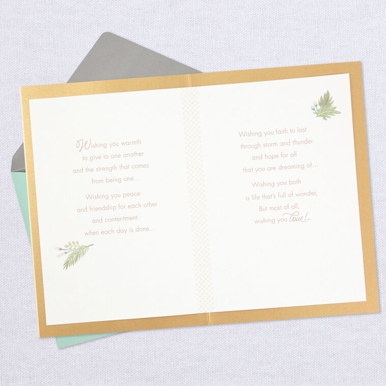 Rings and Flowers Wedding Card  image number 4