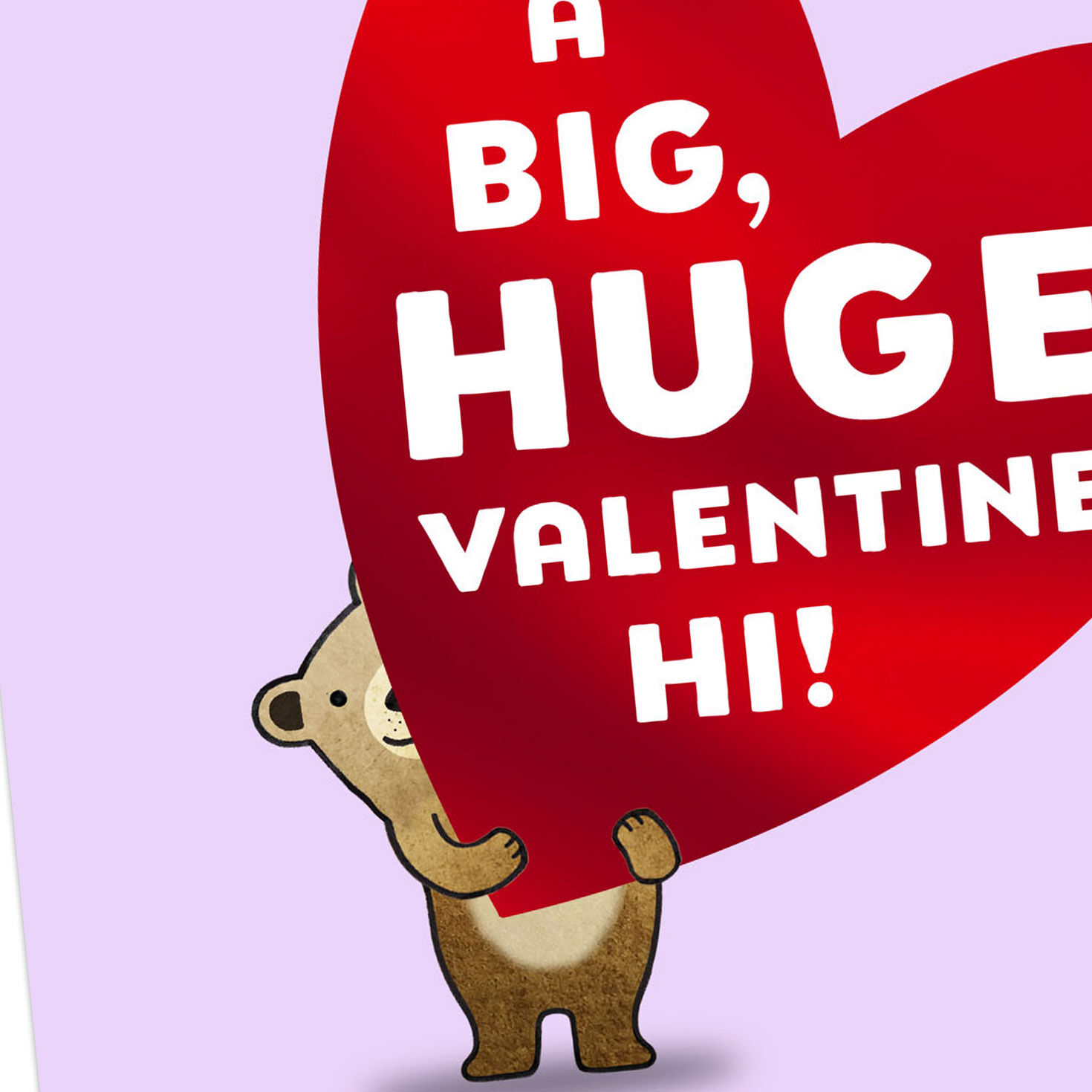Bear With Heart Valentine's Day Card Card Cover Detail image number 4