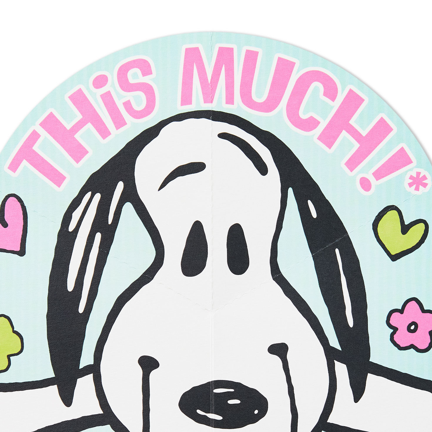 Teal and Green Snoopy Hug Pop-Up Easter Card sentiment image number 3