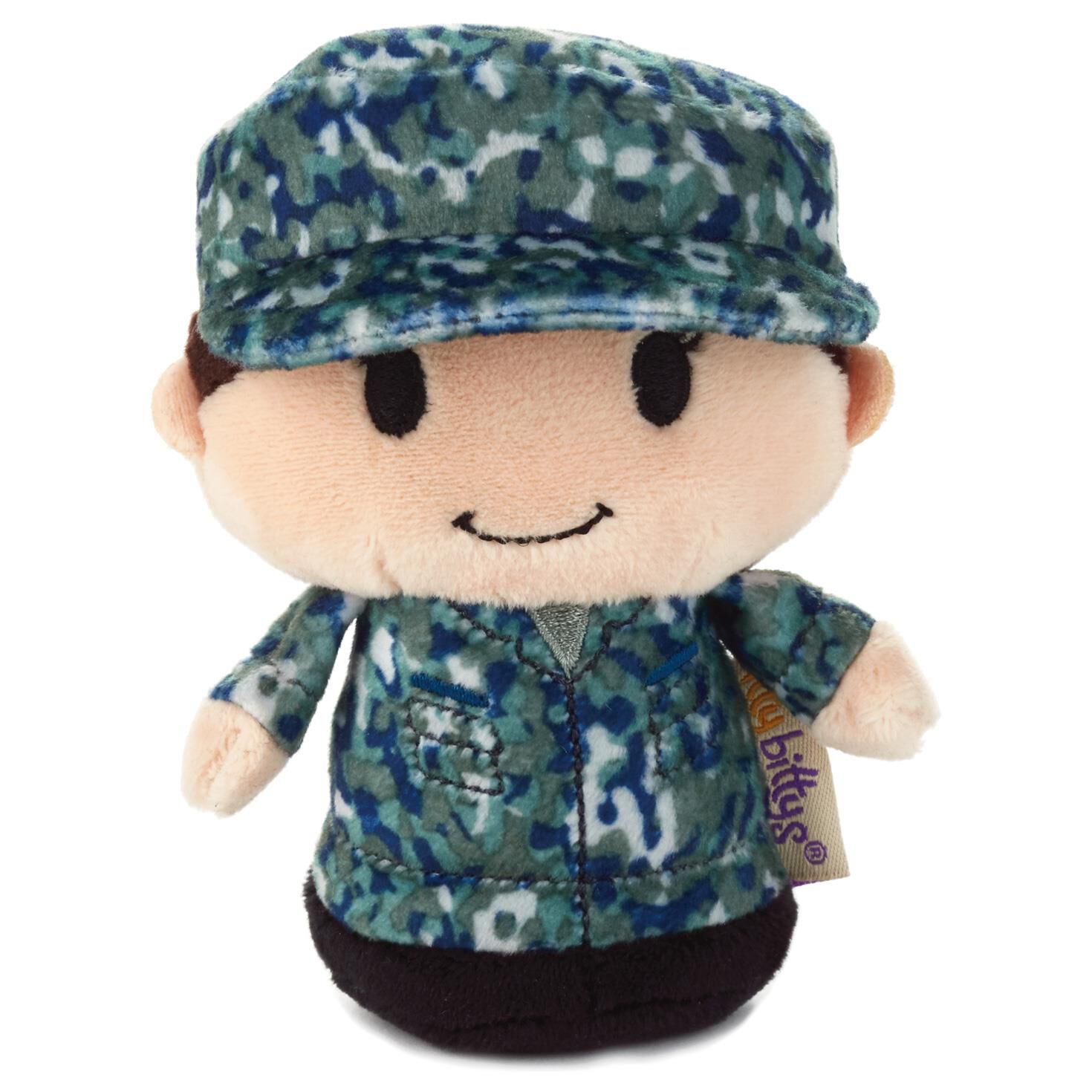 Hallmark Plush Itty Bittys Camo Girl Army Air Force Marine Military Gift NEW A7