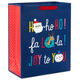 13" Fun Lettering on Navy Large Christmas Gift Bag