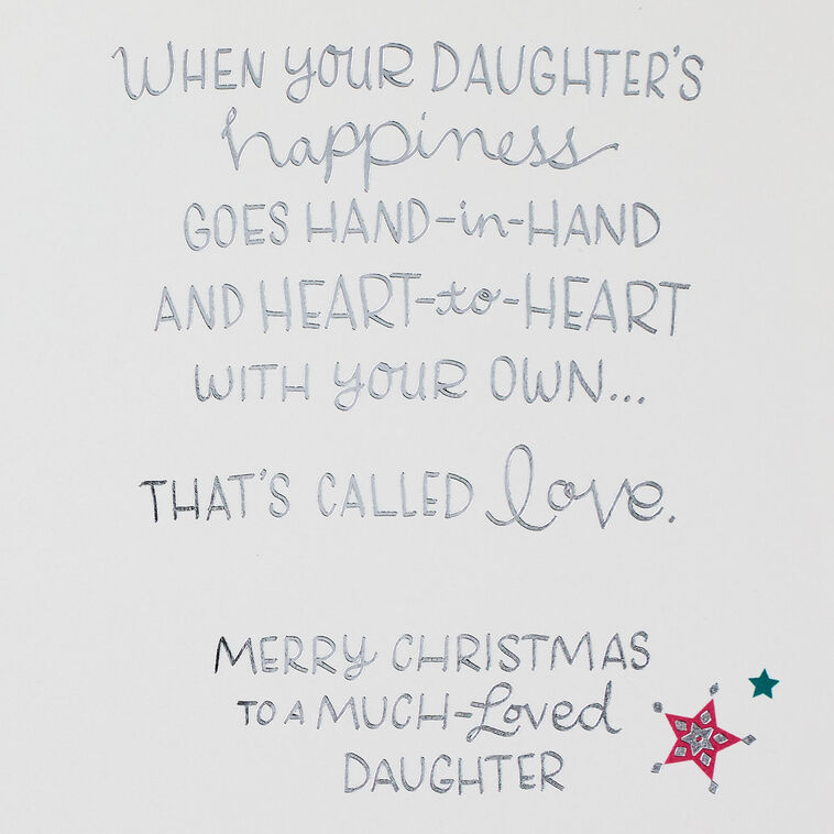 Joy, Pride, Love Snowflakes Daughter Christmas Card Sentiment image number 3