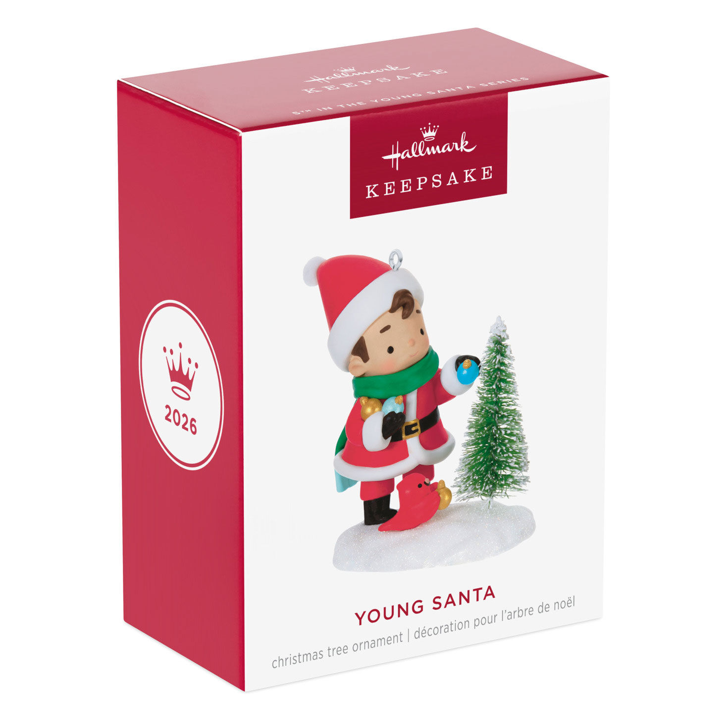 Santa Boy and Bird Decorating Tree Ornament Package Front image number 7