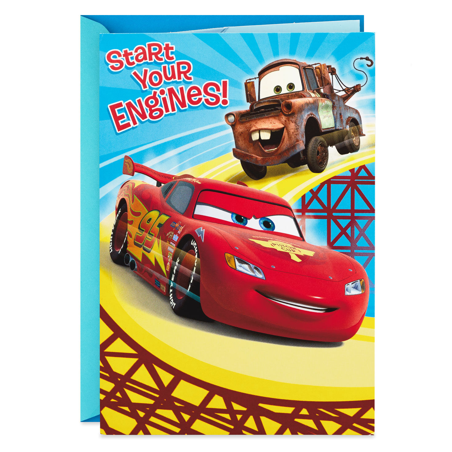 Disney Cars Lightning McQueen Kids Gift Bag Birthday Bag Card And Tissue Paper 