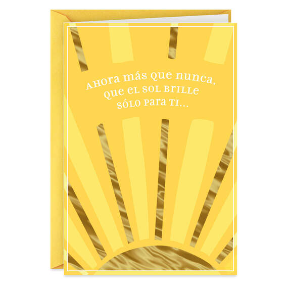 Rays of Sunshine Spanish-Language Good Luck Card, , large image number 1
