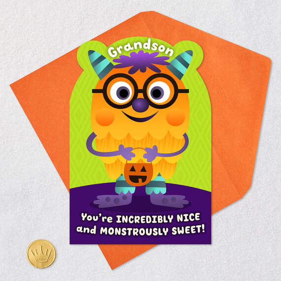 Monstrously Sweet Halloween Card for Grandson, , large image number 5