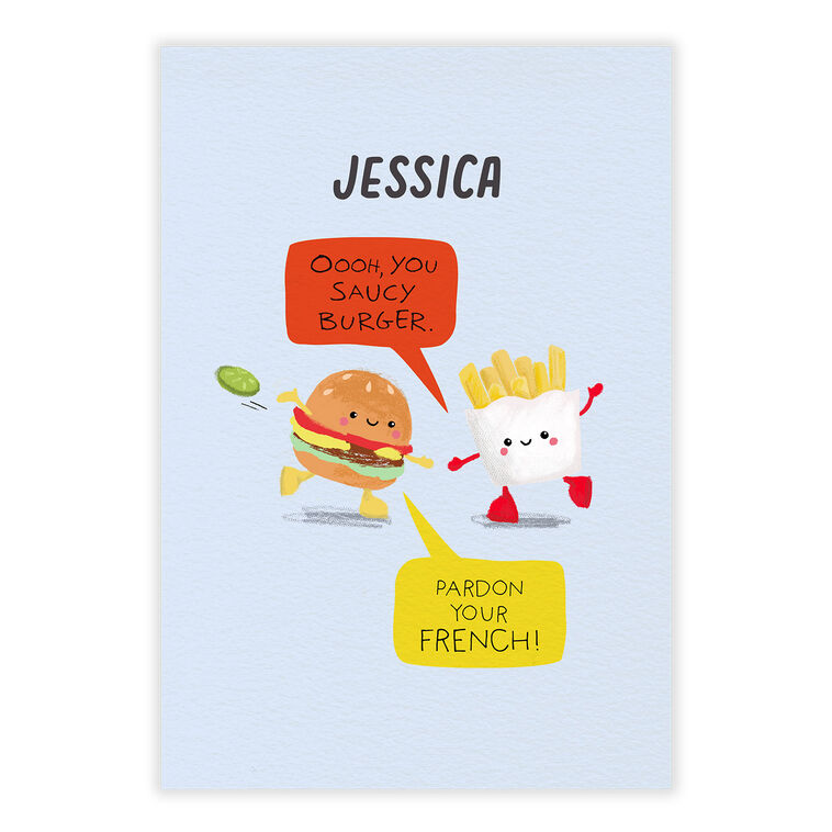 Saucy Burger and Fries eCard, , large image number 2