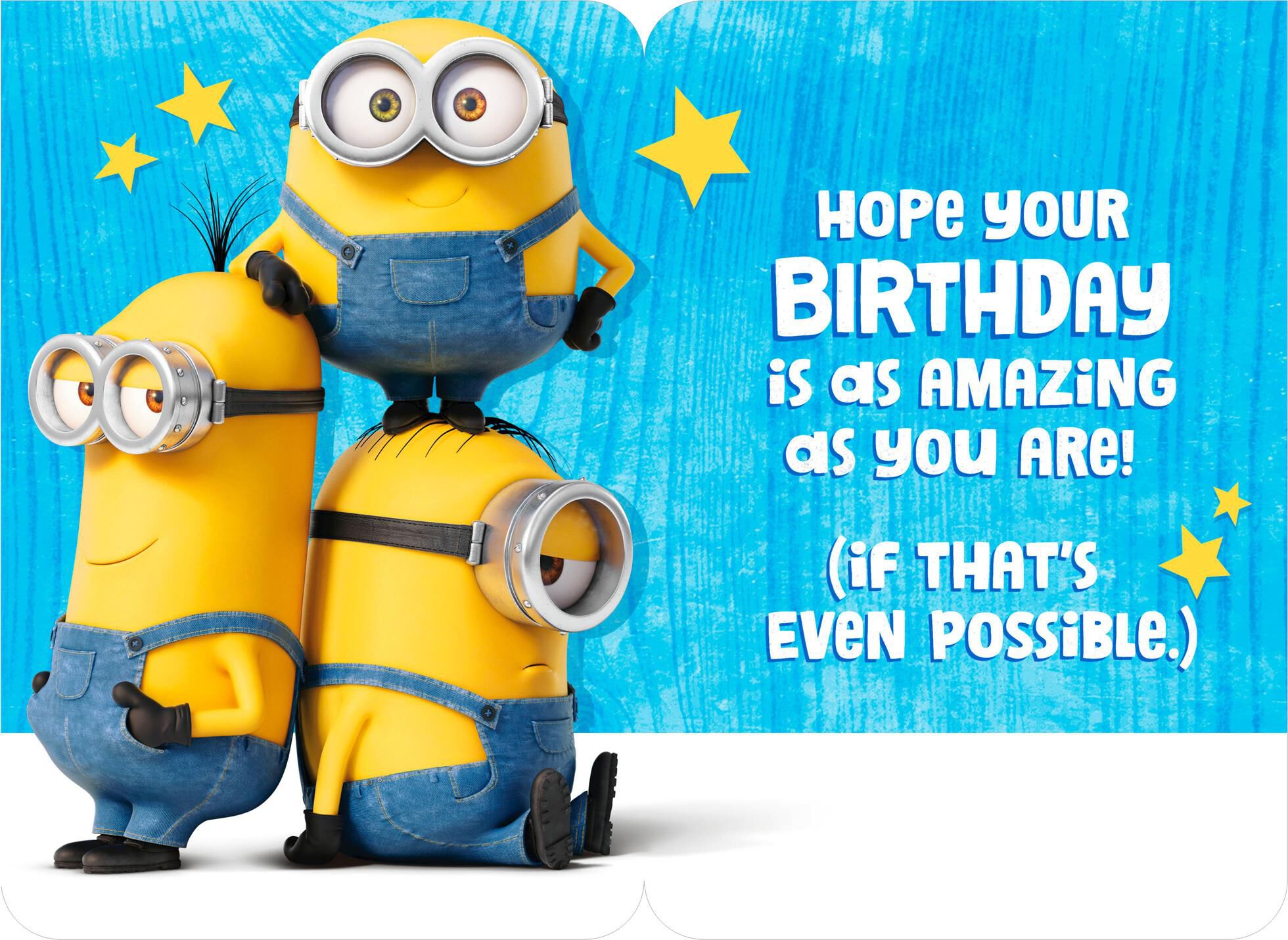 MindBlowing Minions Birthday Card With Stickers Greeting Cards