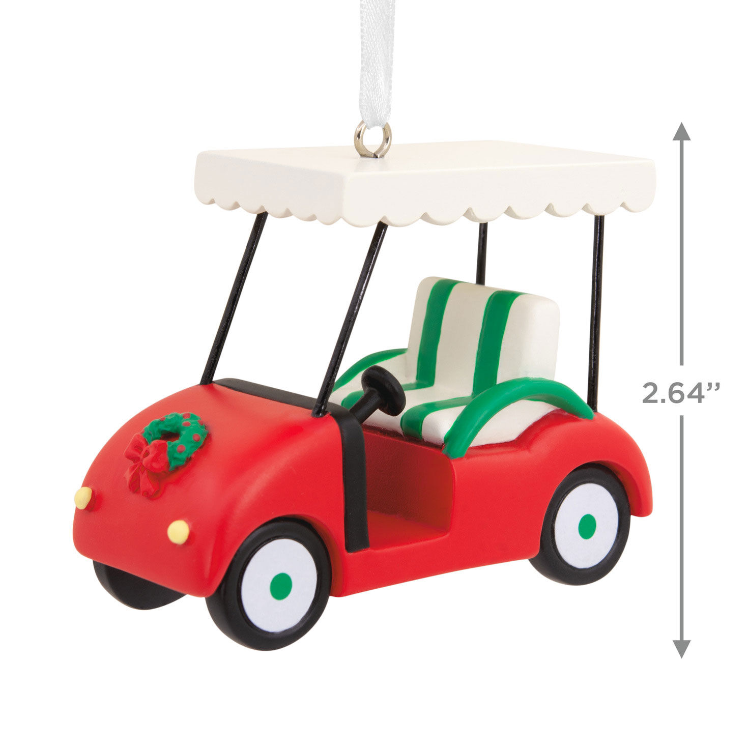 Golf Cart Christmas Ornament measurement image number 3