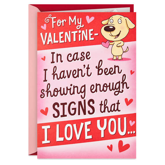 Signs I Love You Musical Pop-Up Valentine's Day Card With Light, , large image number 1