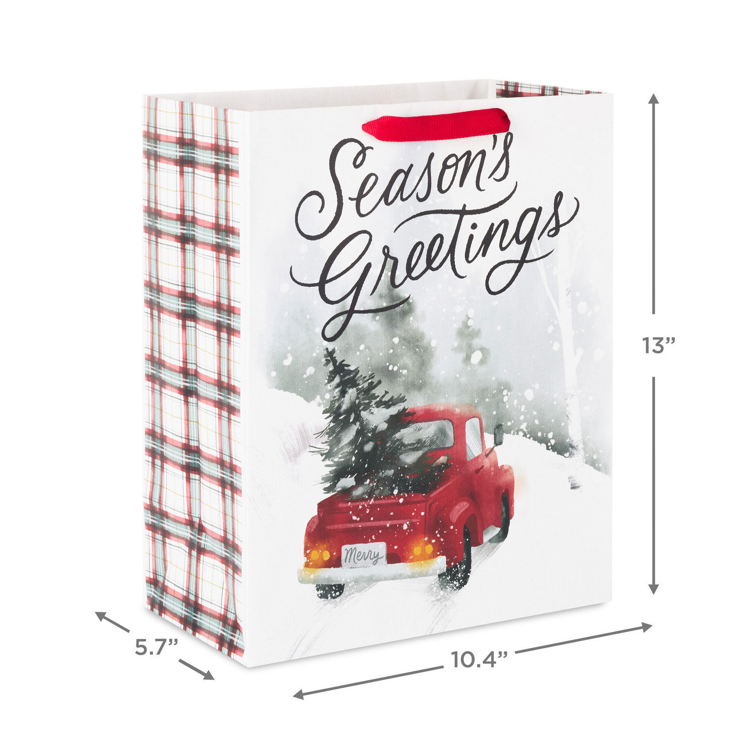 13" Antique Truck in Snow Large Christmas Gift Bag for only USD 4.49 | Hallmark