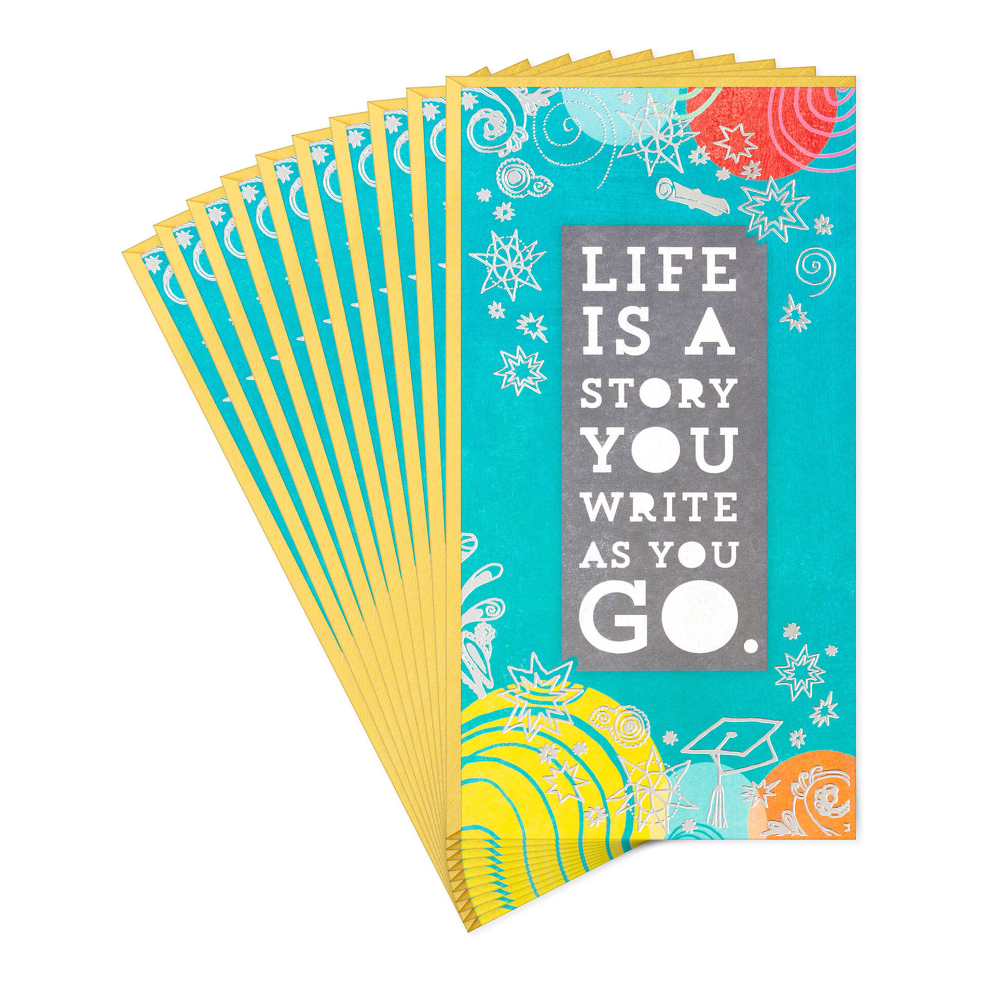 life is a story money holder graduation cards, pack of 10 boxed cards hallmark life is a story