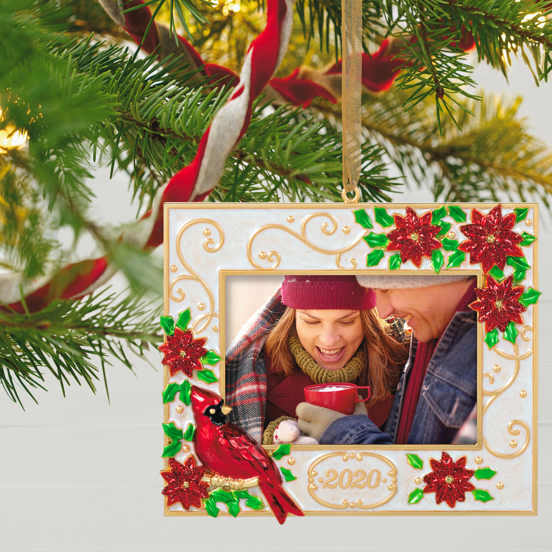 Deck The Halls 2020 Metal Photo Frame Ornament Keepsake Ornaments Hallmark