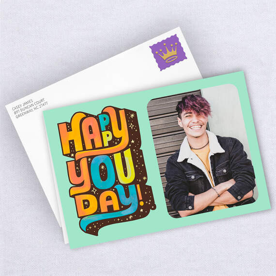 Personalized Happy You Day Birthday Photo Card, , large image number 4