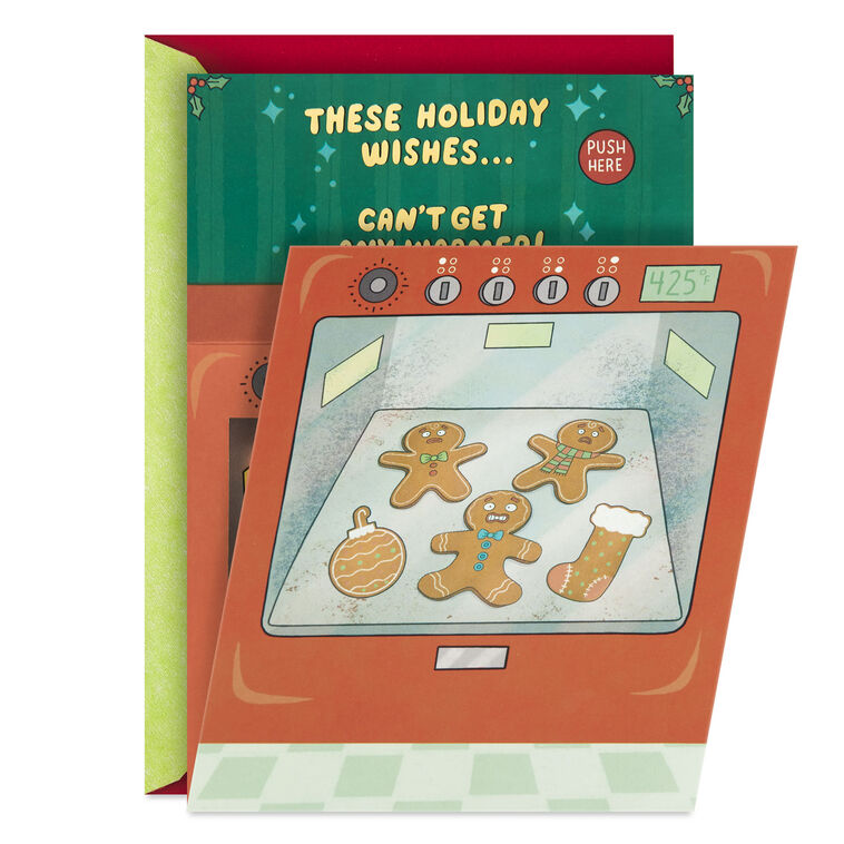 Warm Holiday Wishes Funny Musical Pop-Up Christmas Card With Light