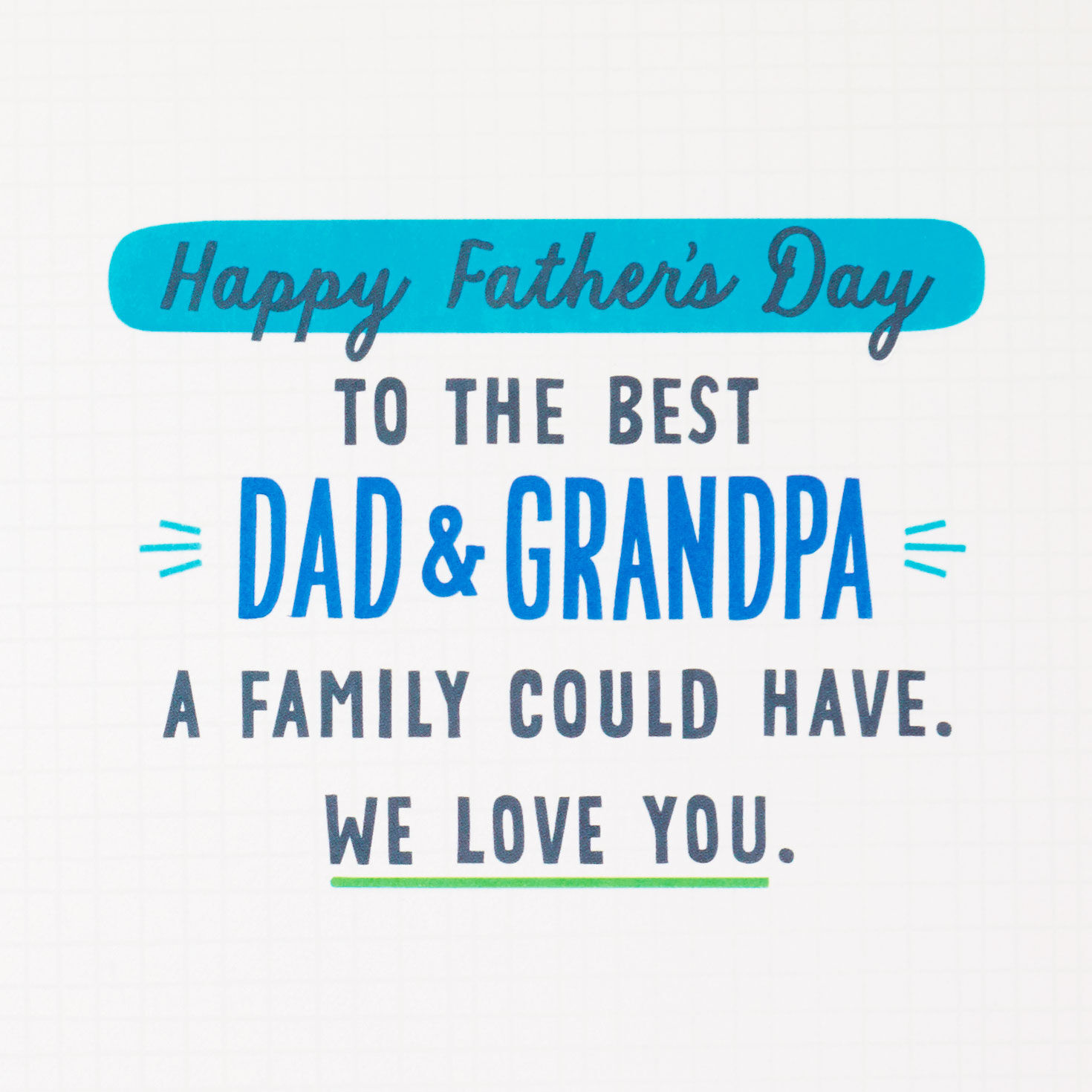 Silver and Blue Trophy Grandpa Father's Day Card Sentiment image number 2