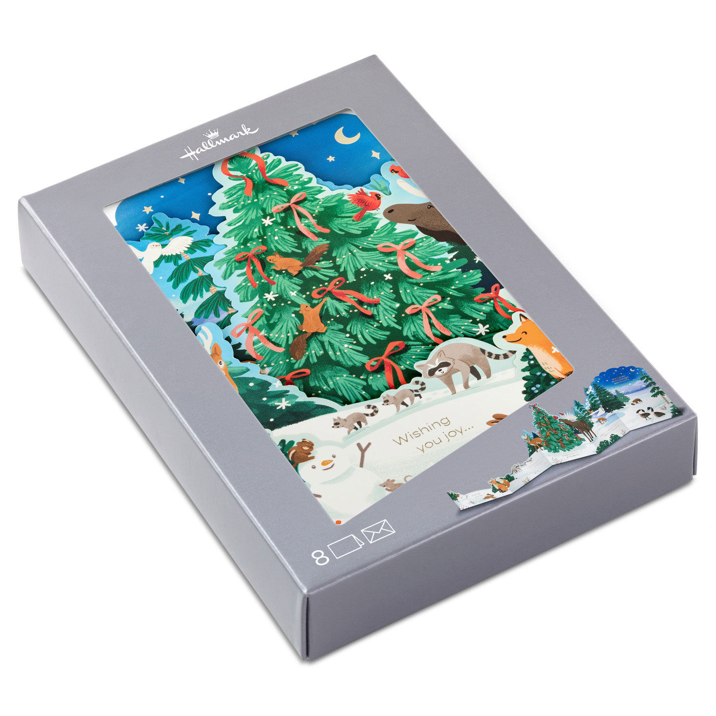 Woodland Wonder Multi-Panel Boxed Christmas Cards, Pack of 8