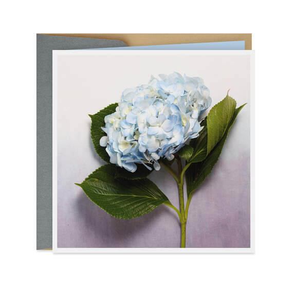 Blue Hydrangea Flower Blank Card, , large image number 1