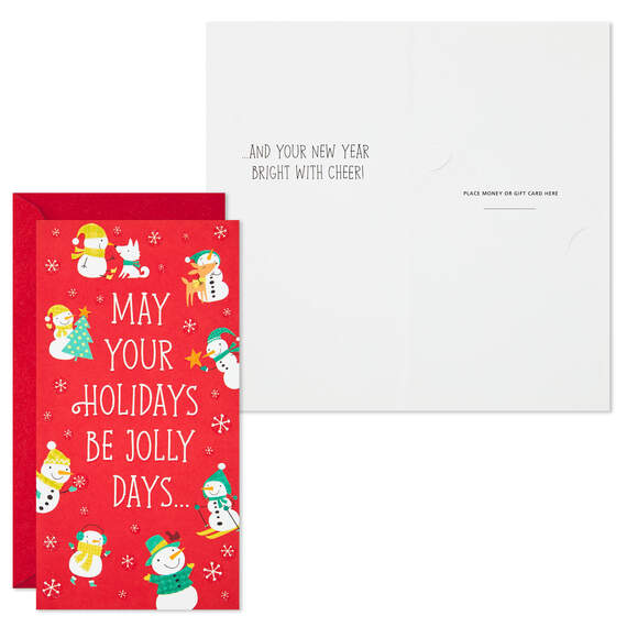 Snowmen and Santas Assorted Money Holder Christmas Cards, Pack of 6, , large image number 2