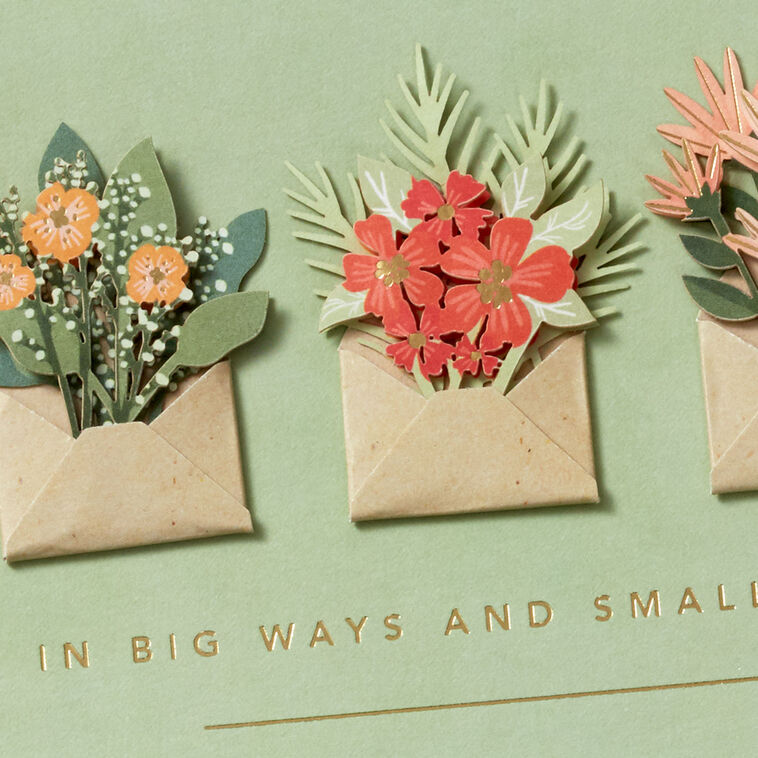 Botanical Envelopes Signature Birthday Card Card Front Detail image number 4