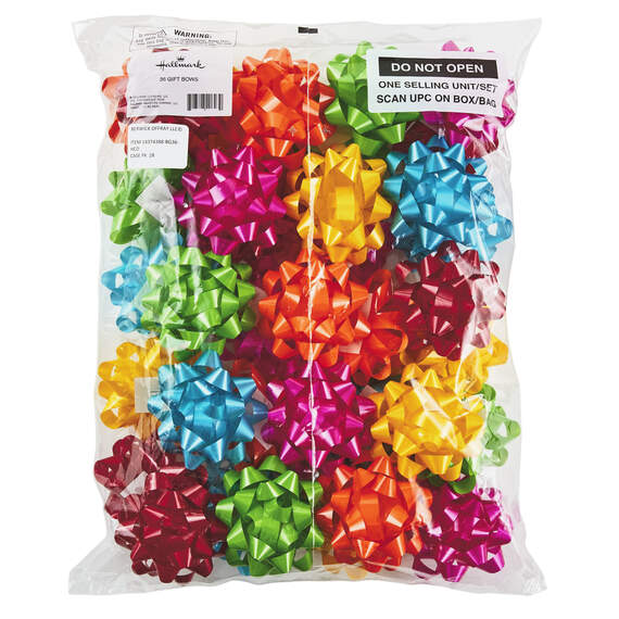 Assorted Bright Colors 36-Pack Gift Bows, , large image number 5