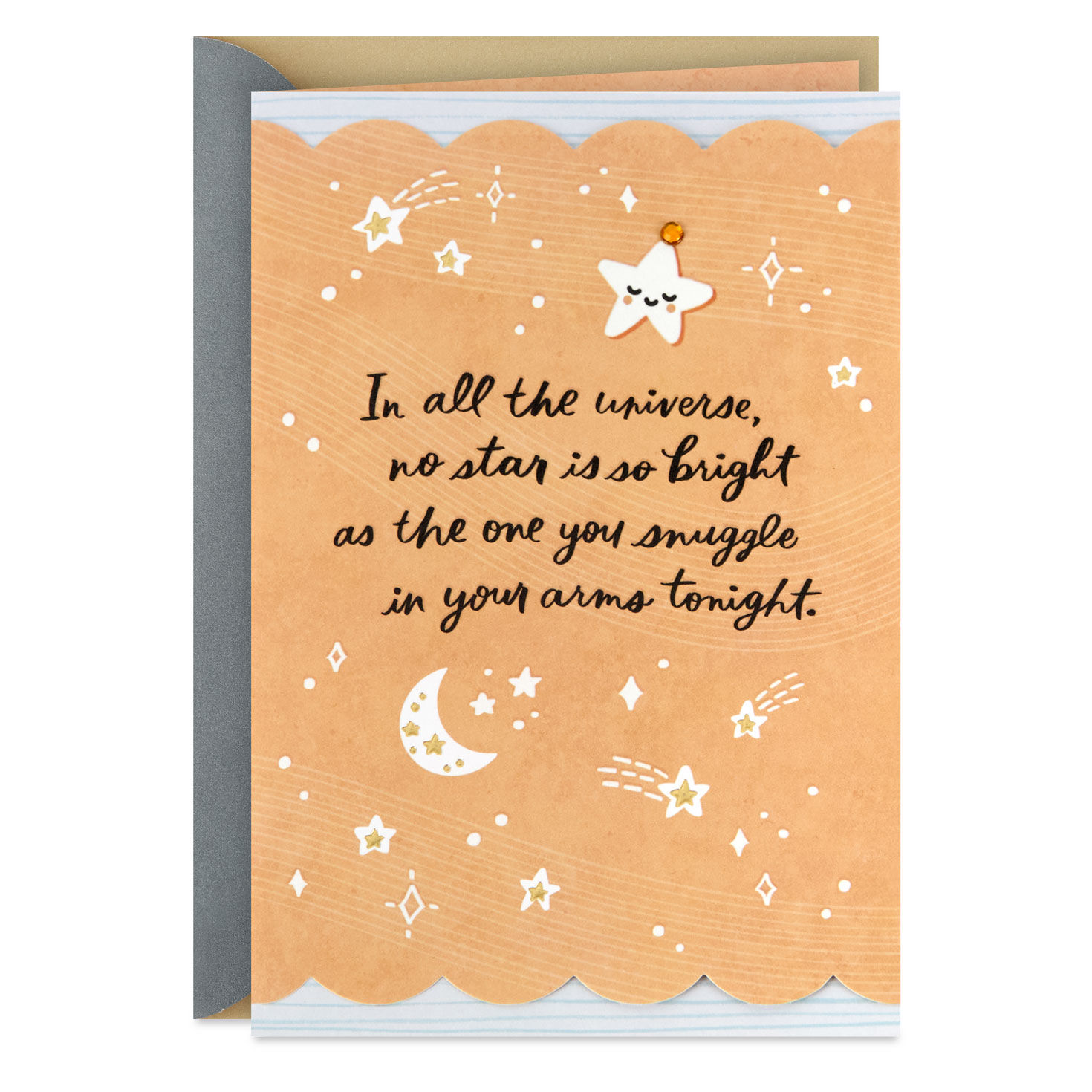 A Star So Bright New Baby Girl Card