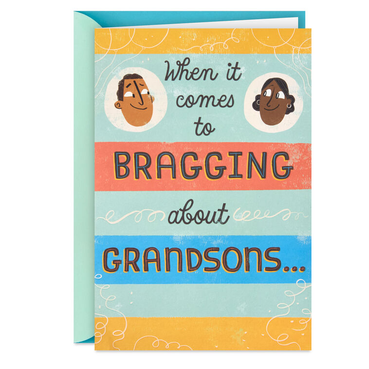 Bragging About Our Grandson Pop-Up Birthday Card from Grandparents