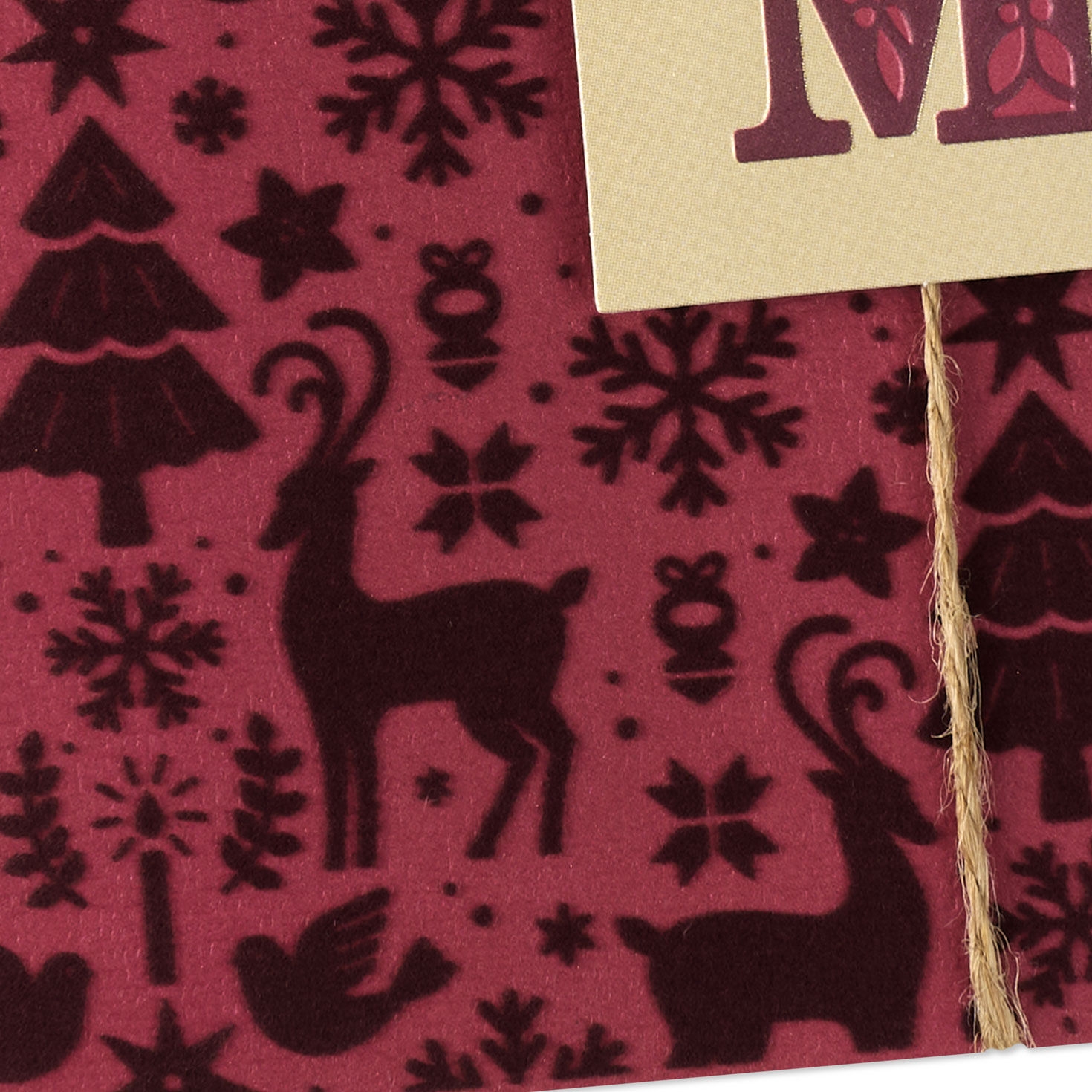 Holiday Icons With Tag Mom Christmas Card Card Front Detail image number 6