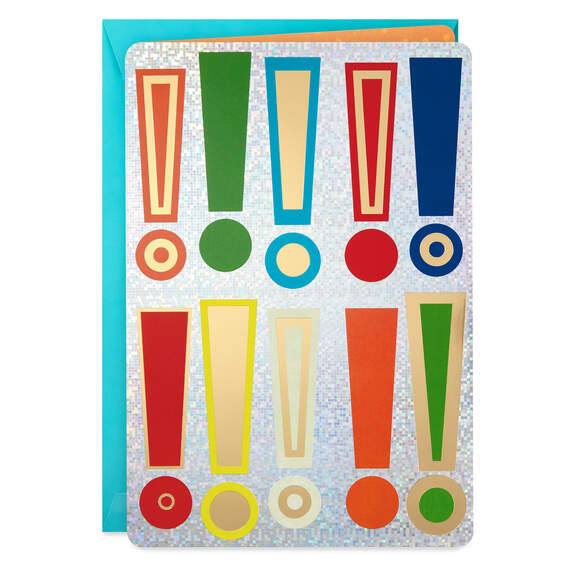 16" Exclamation Points Jumbo Congratulations Card