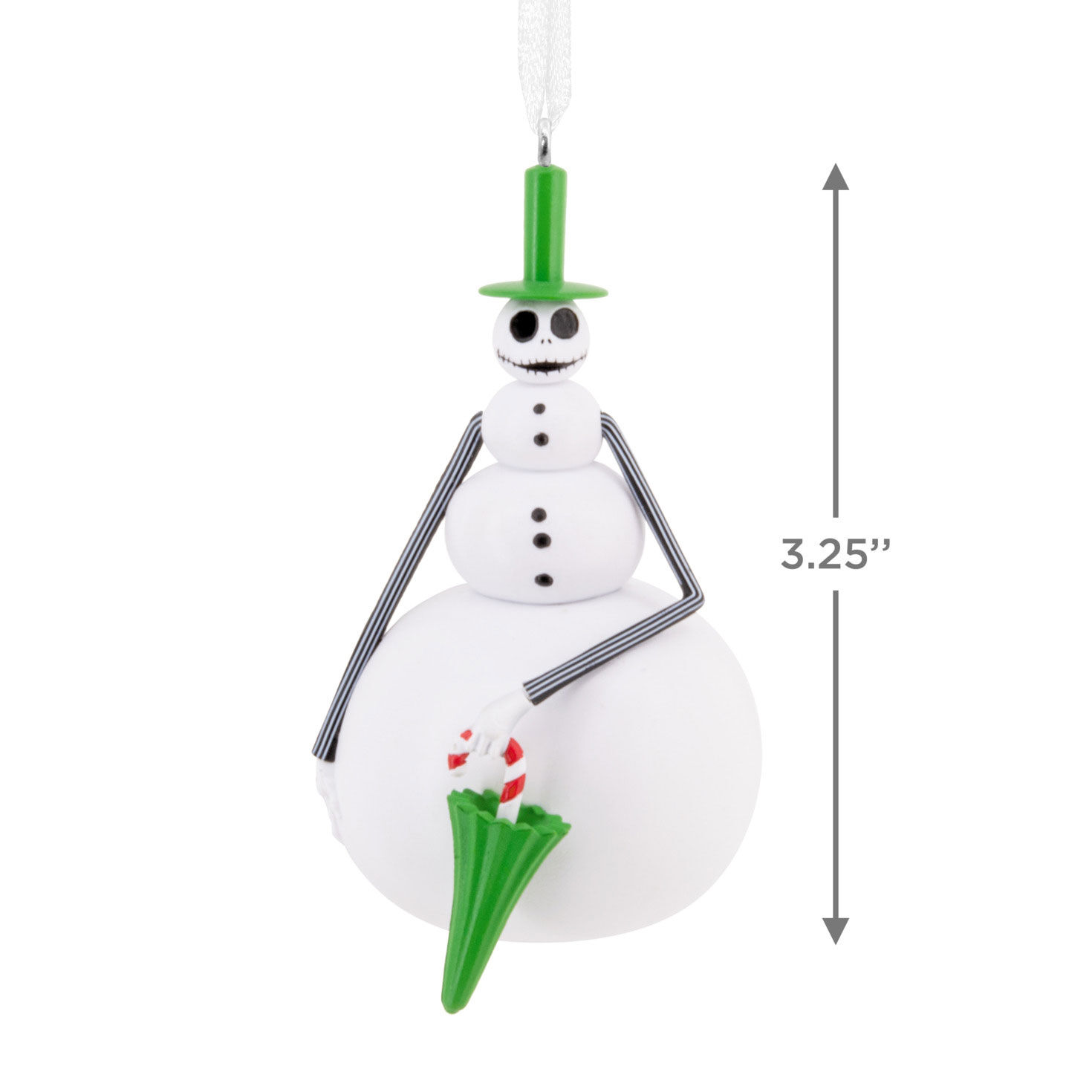 Nightmare Before Christmas Jack Snowman Ornament measurement image number 3