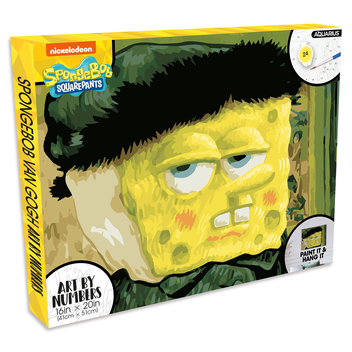 Aquarius SpongeBob SquarePants Van Gogh Art By Numbers Painting Kit, , large image number 1