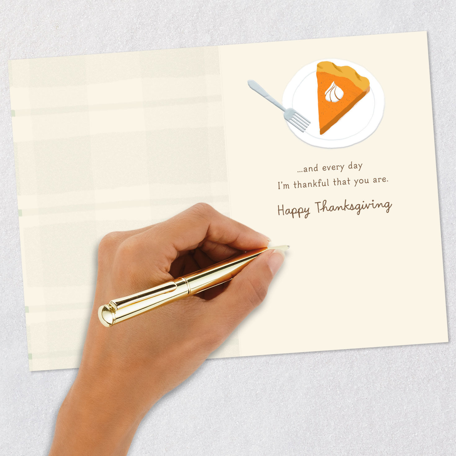 Pumpkin Pie Slice Life Is Sweet Thanksgiving Card Signing card image number 6