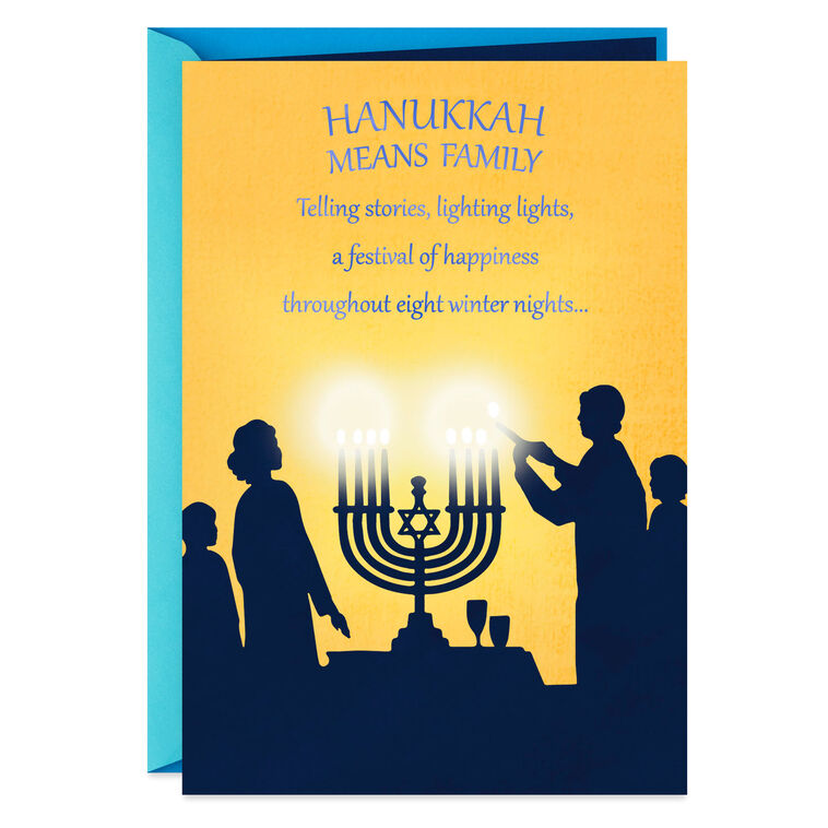 The Gift of Family and Love Hanukkah Card