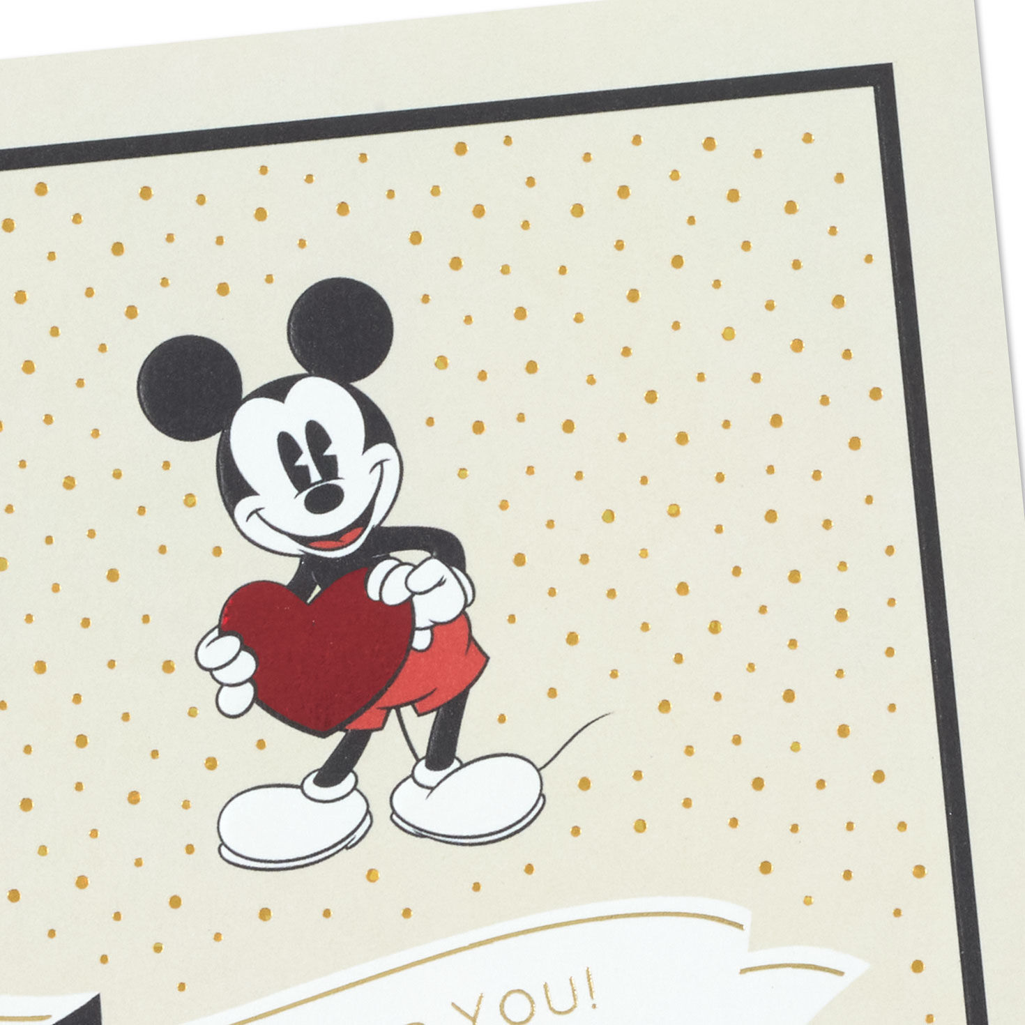 Mickey Mouse with Heart Valentine's Day Card Card Front Detail image number 4