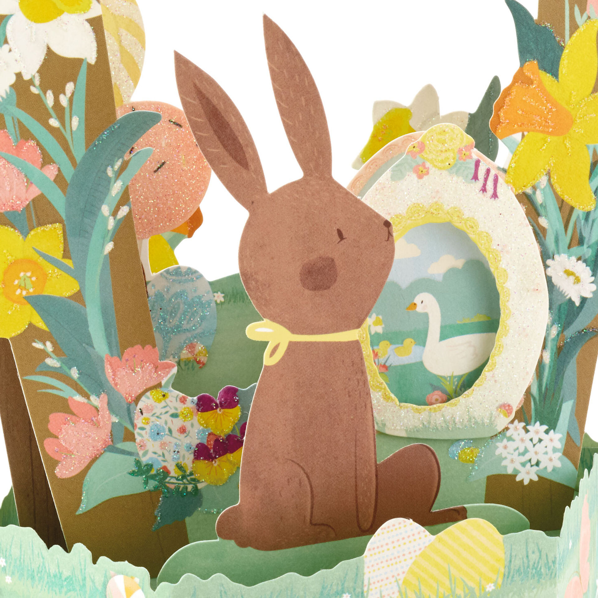 Easter Bunny and Banner 3D PopUp Easter Card Greeting Cards Hallmark