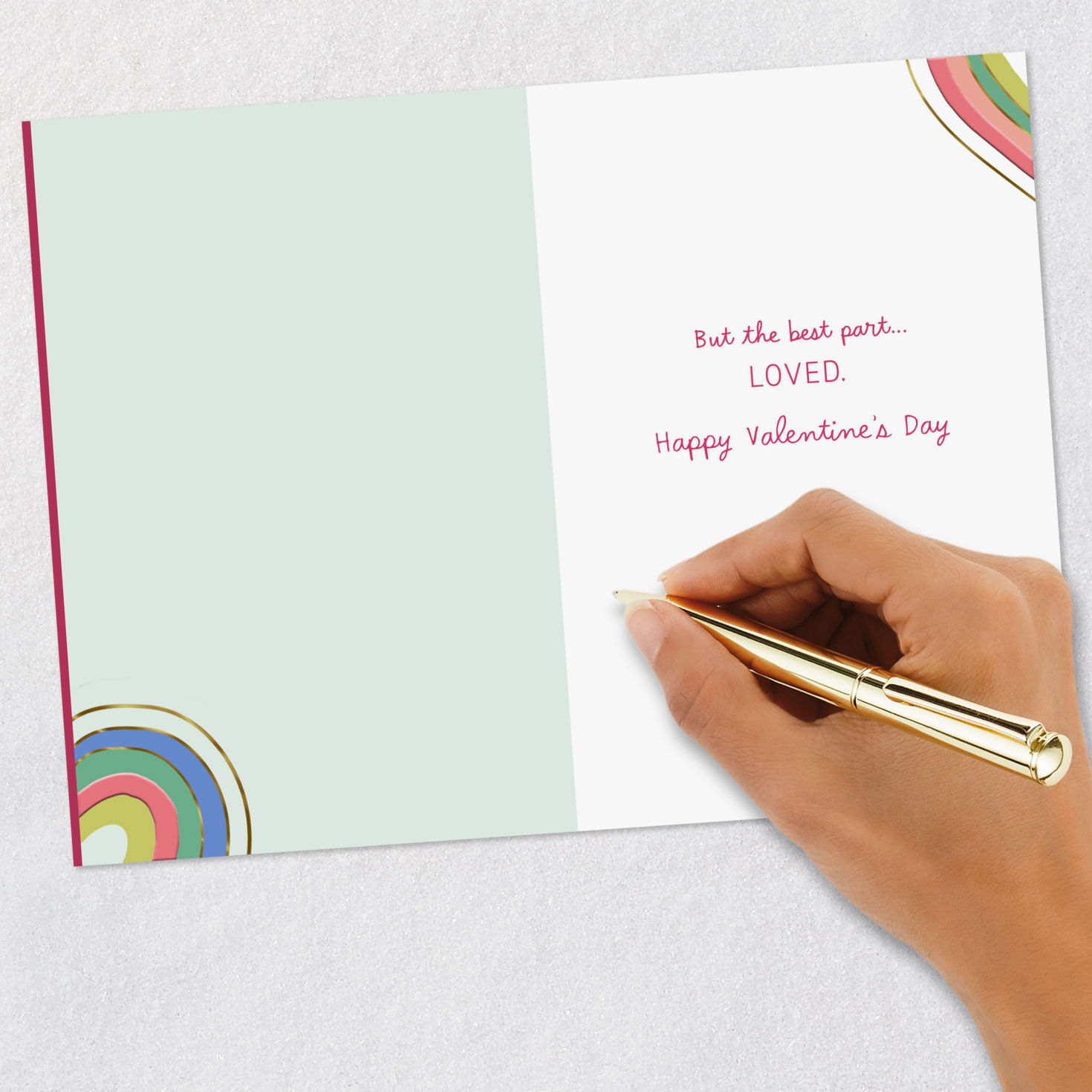 Rainbow Heart Brother Valentine's Day Card Signing card image number 7