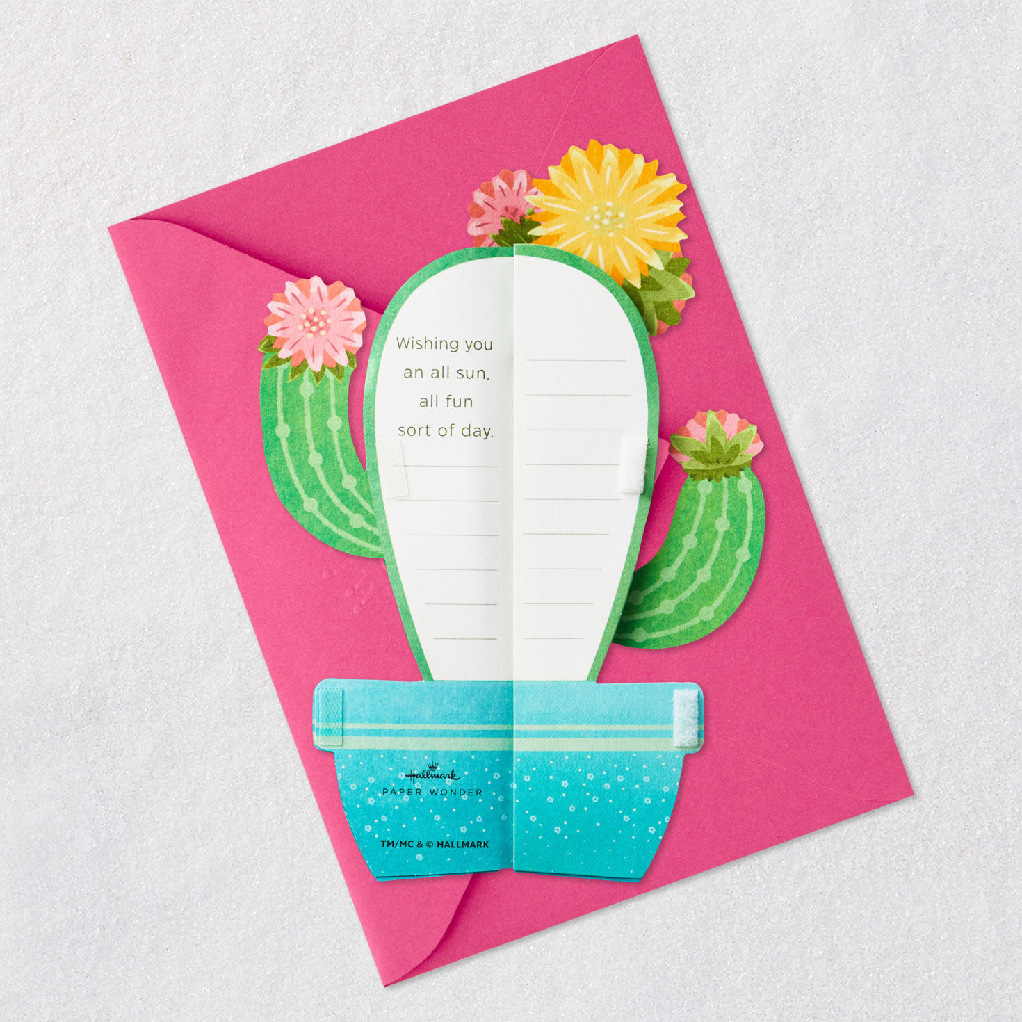 All Sun, All Fun Flowering Cactus Honeycomb 3D Pop-Up Card for only USD 6.99 | Hallmark