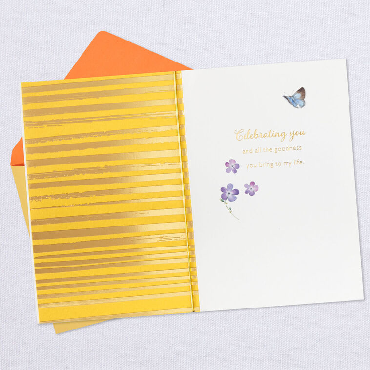Marjolein Bastin Bouquet With Butterflies Birthday Card, , large image number 3