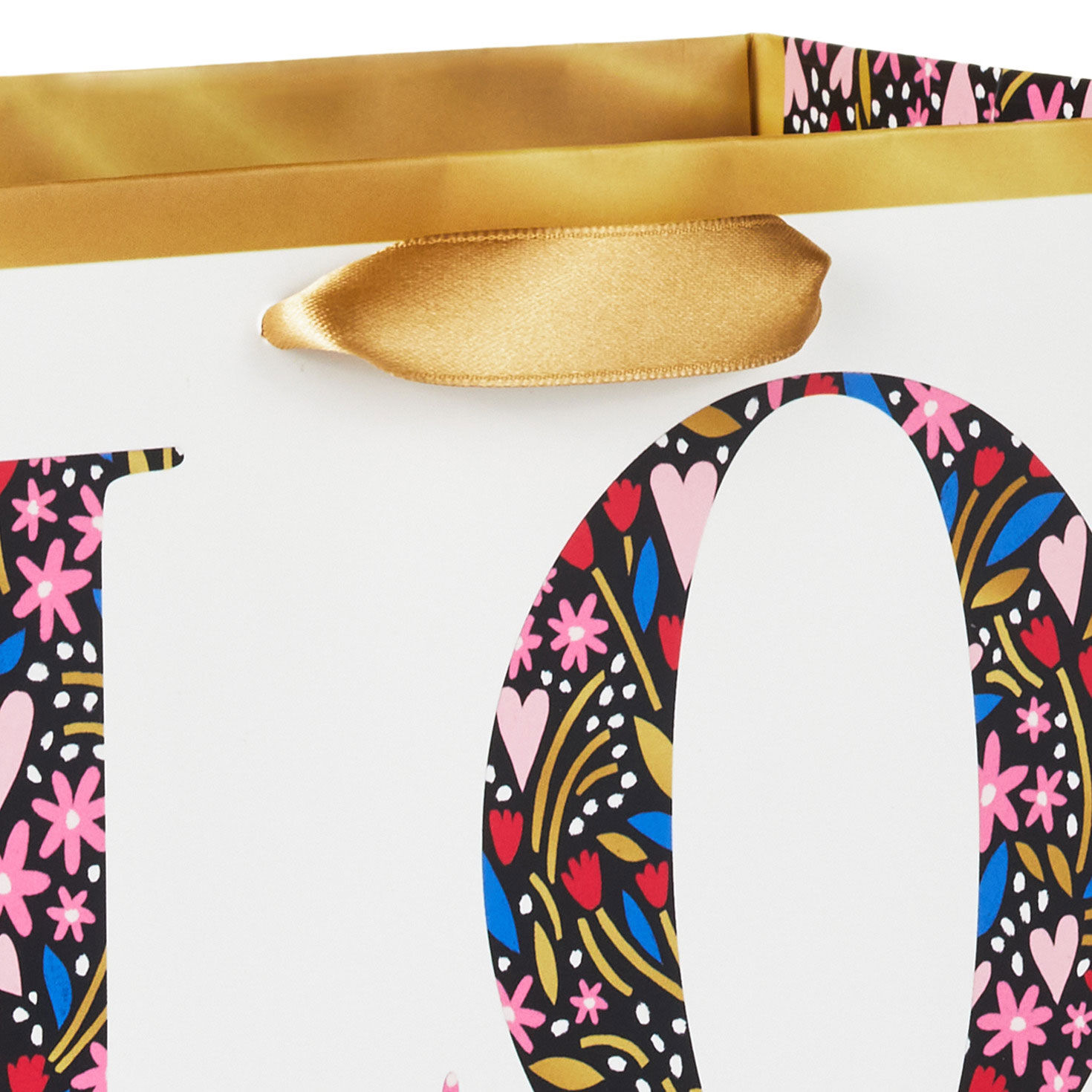 9.6" Love Floral Heart Print on White Medium Gift Bag for only USD 3.49 | Hallmark
